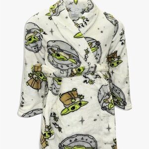 Kids Baby Yoda fleece bathrobe